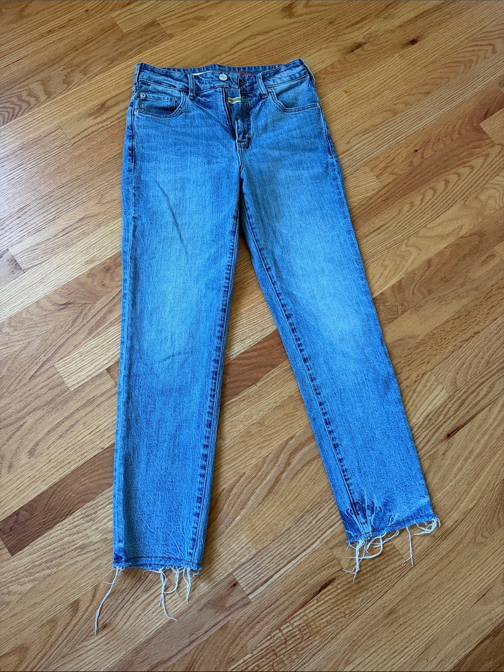Pilcro Straight Leg Jeans in Light Blue Denim